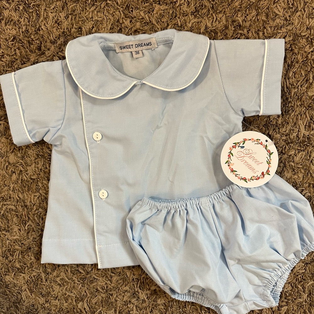 Sweet Dreams Light Blue Baby Set